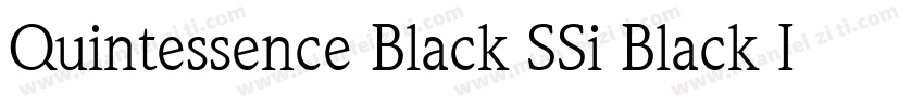 Quintessence Black SSi Black Italic字体转换